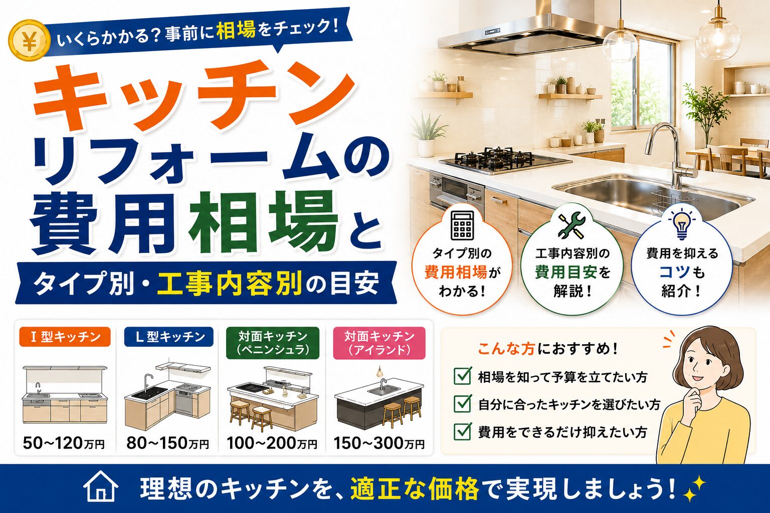 キッチンリフォーム費用相場