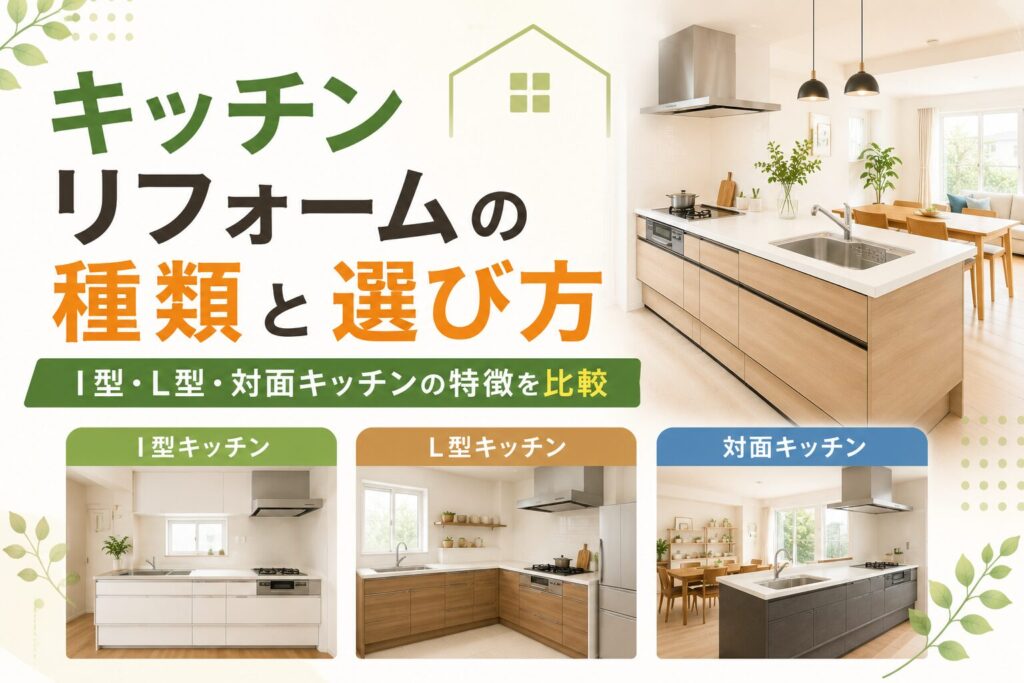 キッチンリフォームの種類と選び方_アイキャッチ